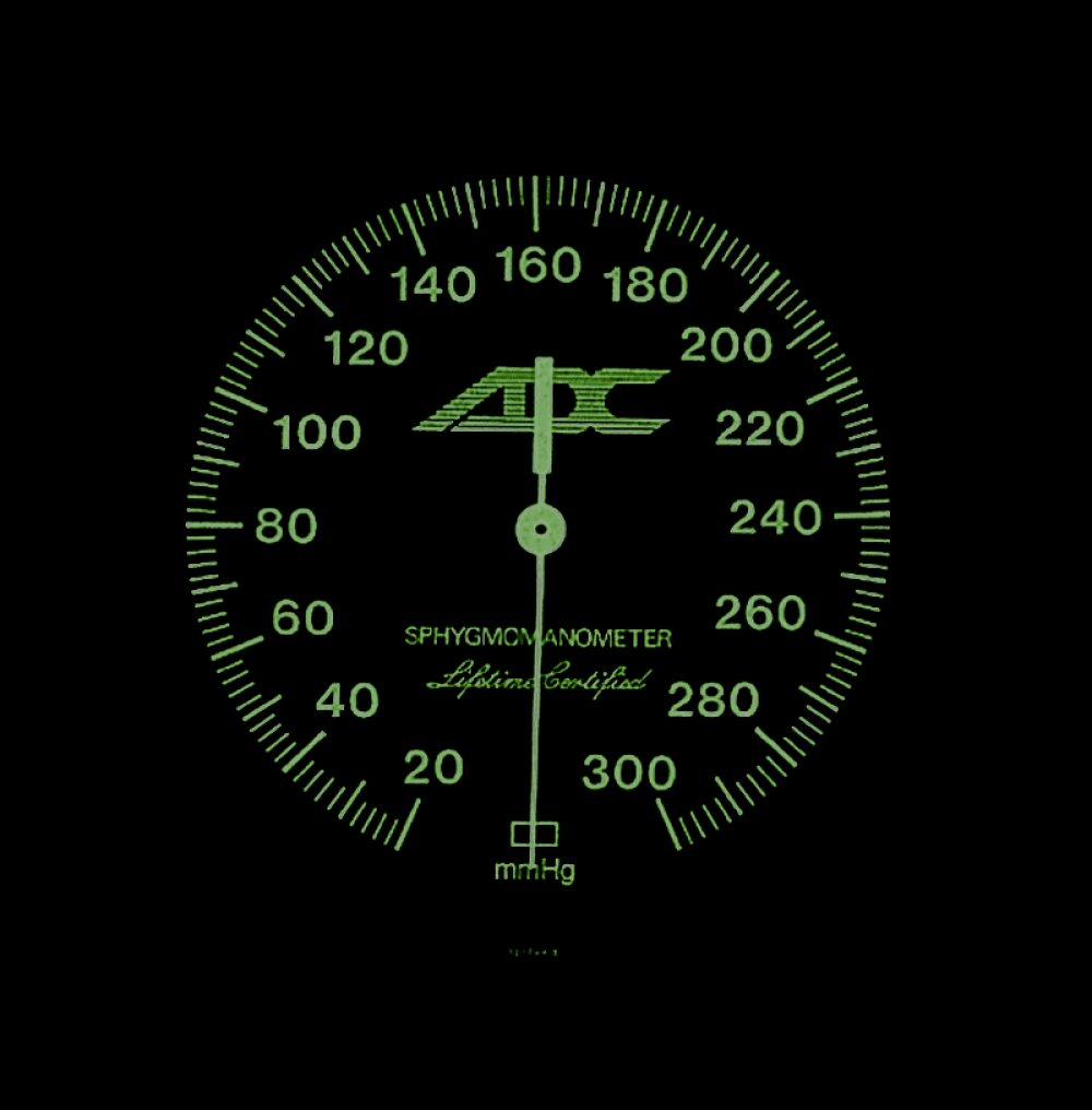 Green blood pressure gauge (sphygmomanometer)