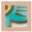 Abstract teal layered shapes on turquoise background