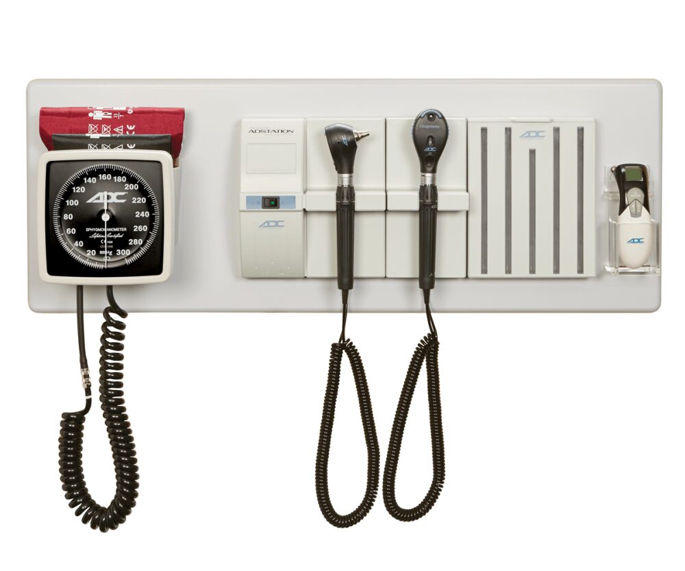 Wall-mounted medical diagnostic instrument panel