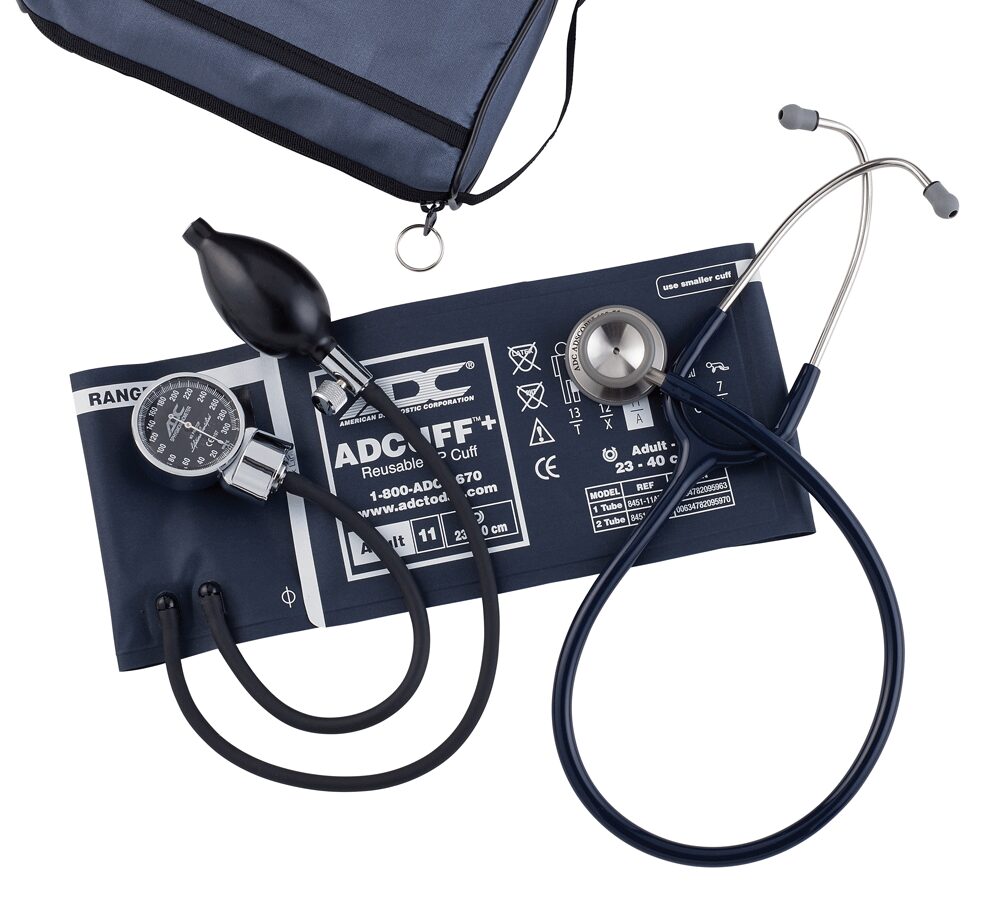 Blood pressure cuff and stethoscope set