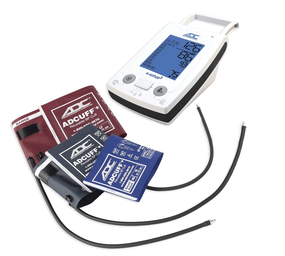 Digital blood pressure monitor with multiple cuffs