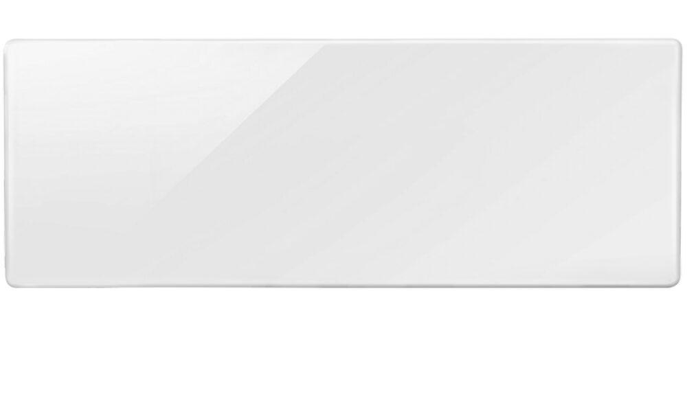 Blank white glossy rectangular sticker